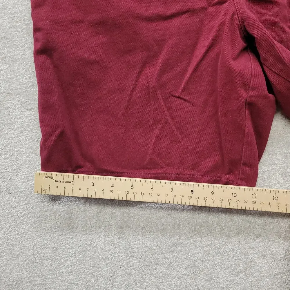 Banana Republic Mens Size 34 Burgundy Chino Shorts Flat Front Casual